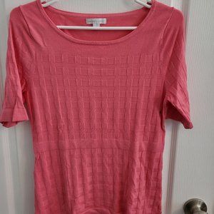 New York & Company Coral Colored Knit Top